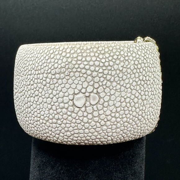 Real Collectibles by Adrienne Gold and Cream Textured Bangle Bracelet - Picture 6 of 9